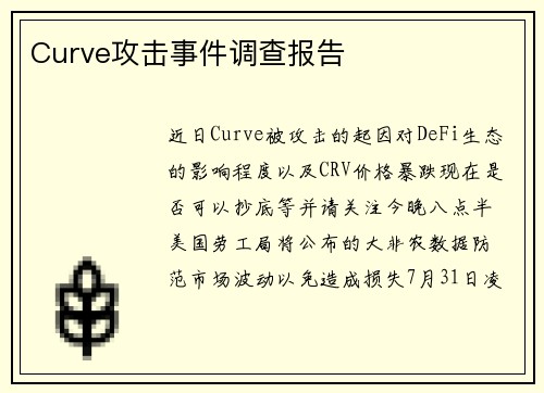 Curve攻击事件调查报告